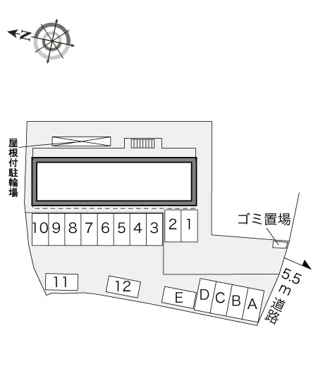 ★手数料０円★貝塚市三ツ松　月極駐車場（LP）